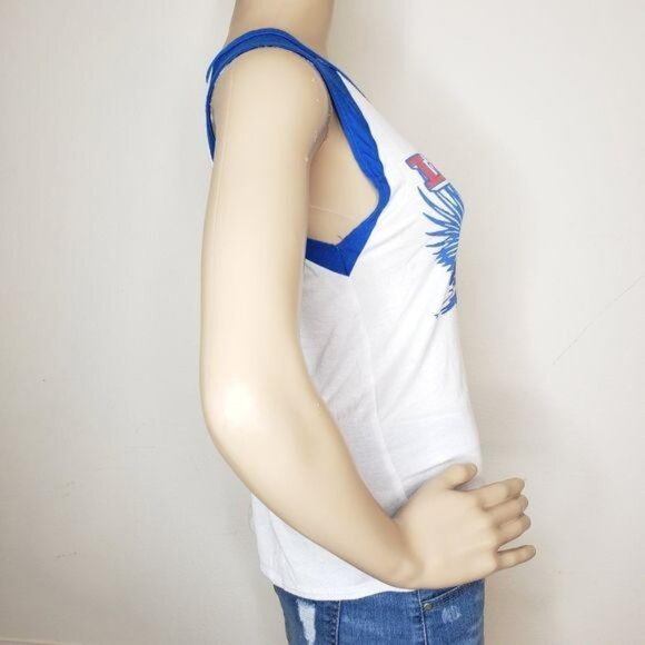 Land Of The Free Sunset & Rose Womens Graphic Tank Top Small America Patriotic - Picture 6 of 6